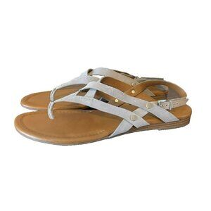 NEW Franco Sarto Gretchen Suede Leather Strappy Sandal Grey 11 Buckle New